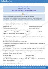 Đề số 5 - Đề kiểm tra học kì 1 - Sinh học 9